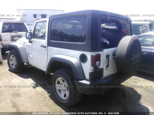 1C4AJWAG4CL281531 - 2012 JEEP WRANGLER SPORT WHITE photo 3
