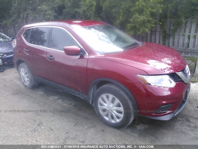 JN8AT2MT0GW014486 - 2016 NISSAN ROGUE S/SL/SV RED photo 1