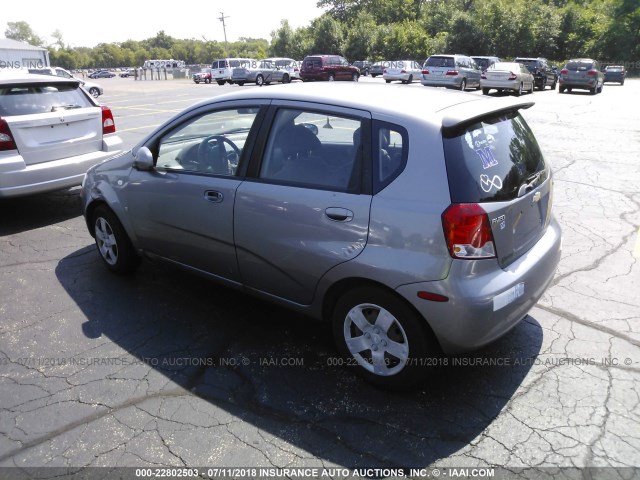 KL1TD66697B777220 - 2007 CHEVROLET AVEO LS GRAY photo 3