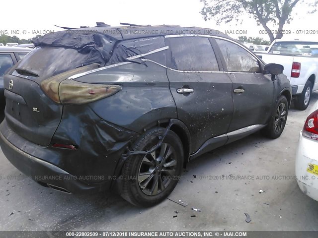 5N1AZ2MG3GN160427 - 2016 NISSAN MURANO S/SL/SV/PLATINUM Dark Blue photo 4