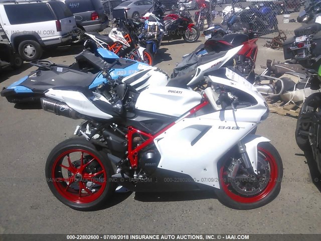 ZDM1XBMV6BB014885 - 2011 DUCATI 848 WHITE photo 8