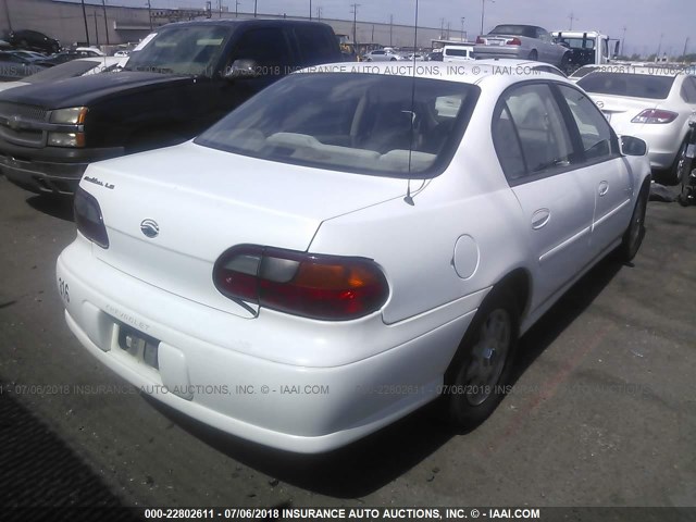 1G1NE52M3W6200504 - 1998 CHEVROLET MALIBU LS WHITE photo 4