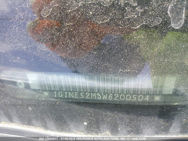 1G1NE52M3W6200504 - 1998 CHEVROLET MALIBU LS WHITE photo 9