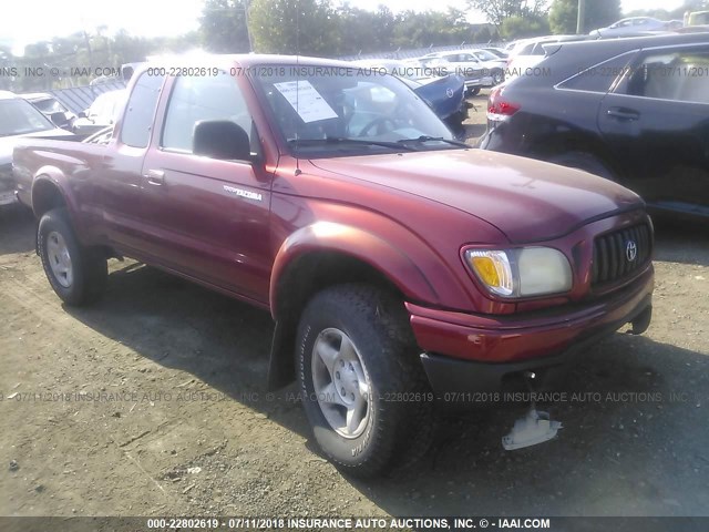 5TEWN72N14Z404265 - 2004 TOYOTA TACOMA XTRACAB MAROON photo 1