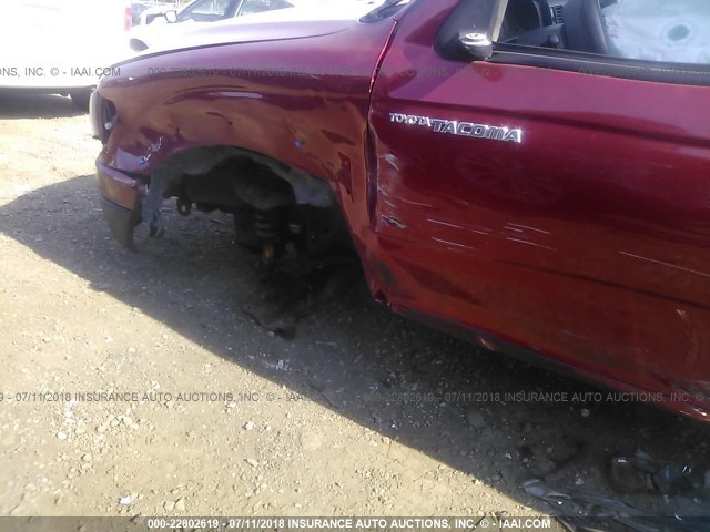 5TEWN72N14Z404265 - 2004 TOYOTA TACOMA XTRACAB MAROON photo 6