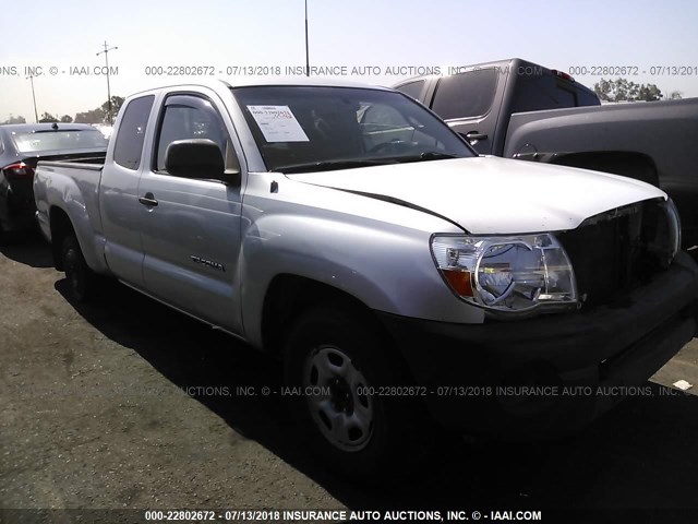 5TETX22N09Z603766 - 2009 TOYOTA TACOMA ACCESS CAB SILVER photo 1