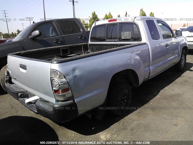 5TETX22N09Z603766 - 2009 TOYOTA TACOMA ACCESS CAB Silber Foto 4