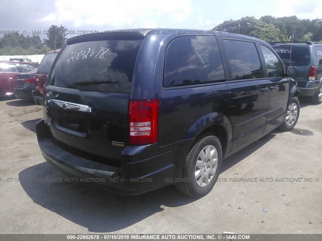 2A8HR44H08R743459 - 2008 CHRYSLER TOWN & COUNTRY LX BLUE photo 4