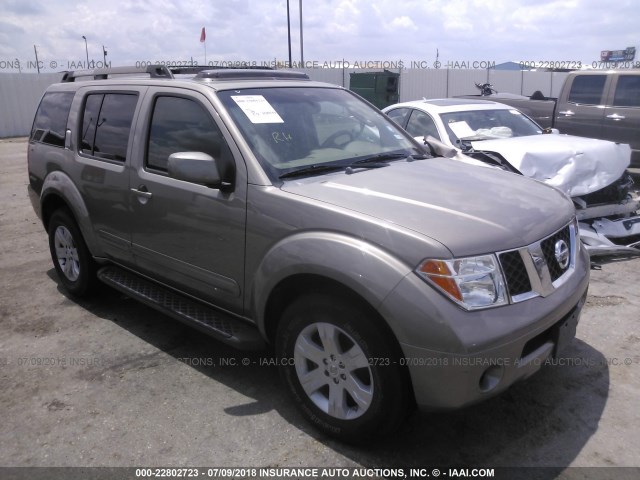 5N1AR18U37C632406 - 2007 NISSAN PATHFINDER LE/SE/XE TAN photo 1