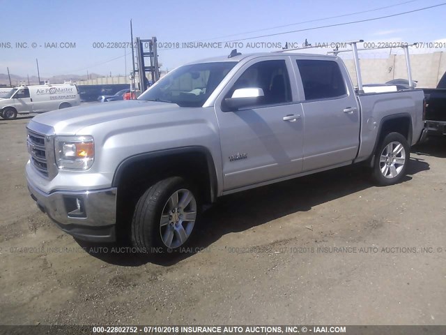 3GTP1UEC5FG380270 - 2015 GMC SIERRA C1500 SLE SILVER photo 2