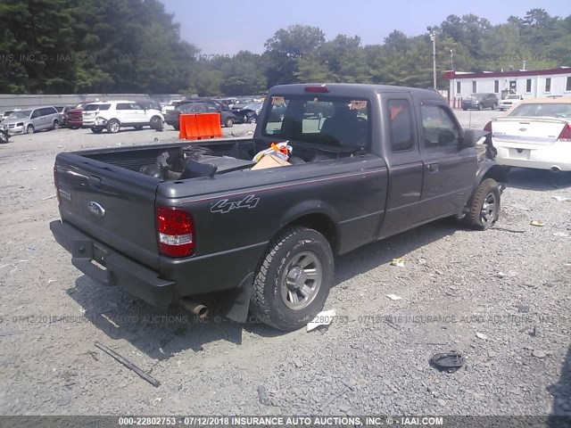 1FTYR15E28PA35595 - 2008 FORD RANGER SUPER CAB GRAY photo 4