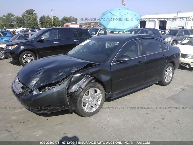 2G1WB5E38E1126440 - 2014 CHEVROLET IMPALA LIMITED LT BLACK photo 2