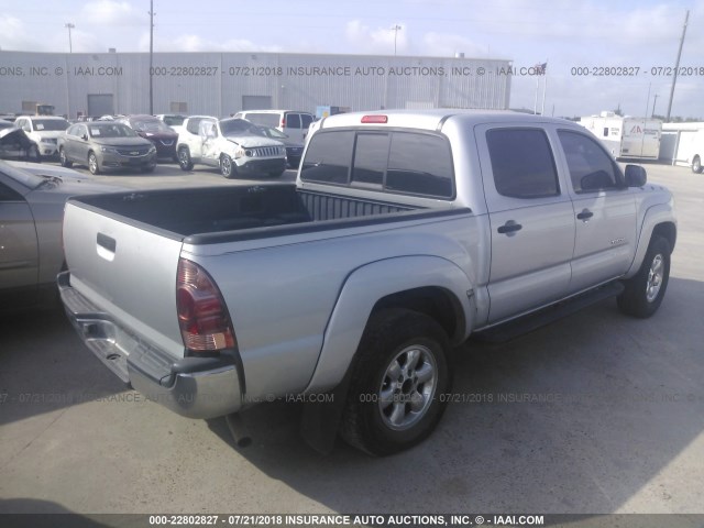 3TMJU62N26M012306 - 2006 TOYOTA TACOMA DOUBLE CAB PRERUNNER SILVER photo 4