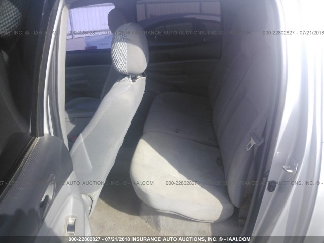 3TMJU62N26M012306 - 2006 TOYOTA TACOMA DOUBLE CAB PRERUNNER SILVER photo 8