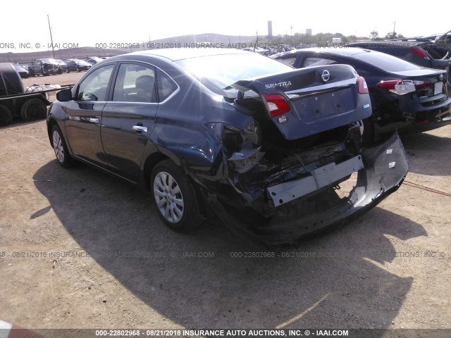 3N1AB7AP0EL658756 - 2014 NISSAN SENTRA S/SV/SR/SL GRAY photo 3