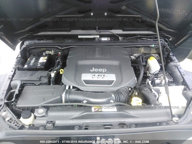 1C4AJWAG5CL287063 - 2012 JEEP WRANGLER SPORT 黑色 照片 10