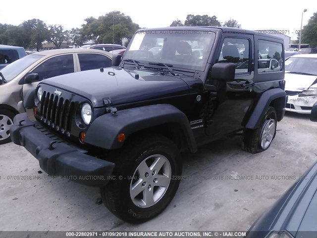 1C4AJWAG5CL287063 - 2012 JEEP WRANGLER SPORT 黑色 照片 2
