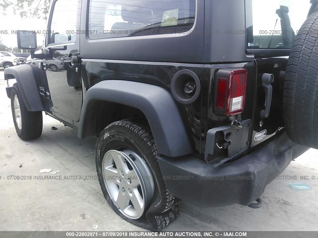 1C4AJWAG5CL287063 - 2012 JEEP WRANGLER SPORT 黑色 照片 6