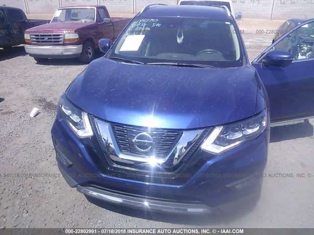 5N1AT2MT6HC743019 - 2017 NISSAN ROGUE S/SL BLUE photo 6