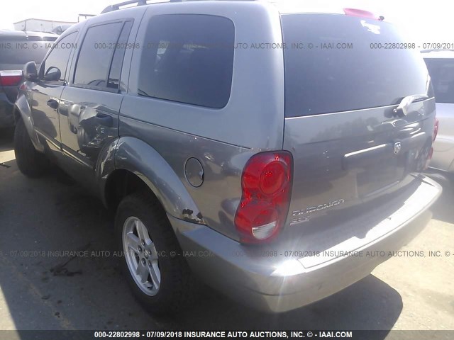 1D8HB48P17F550337 - 2007 DODGE DURANGO SLT GRAY photo 3