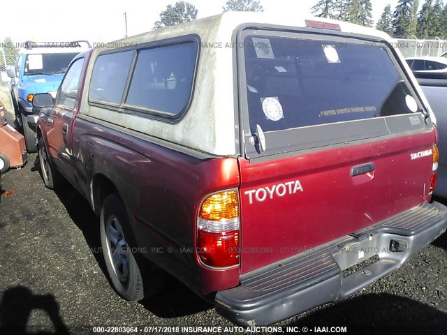 5TENL42N31Z788223 - 2001 TOYOTA TACOMA RED photo 3