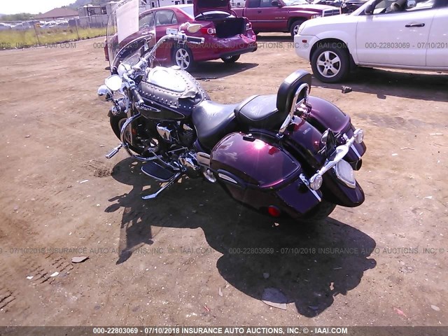 JYAVP28E0BA004071 - 2011 YAMAHA XV1700 AS/ATS BURGUNDY photo 3