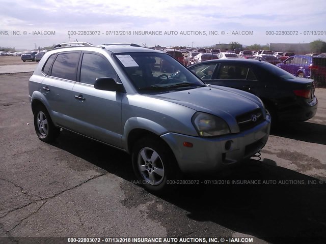 KM8JM12B65U069770 - 2005 HYUNDAI TUCSON GL BLUE photo 1