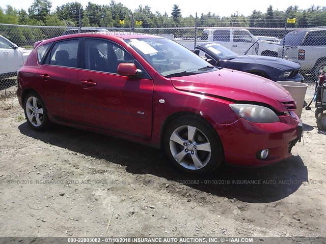 JM1BK143751295600 - 2005 MAZDA 3 HATCHBACK RED photo 1