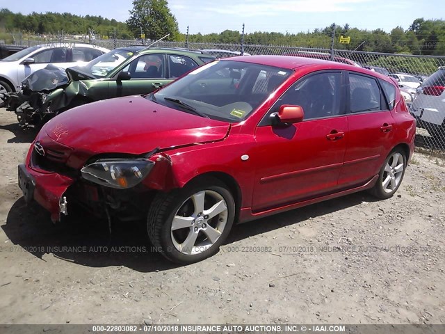 JM1BK143751295600 - 2005 MAZDA 3 HATCHBACK RED photo 2