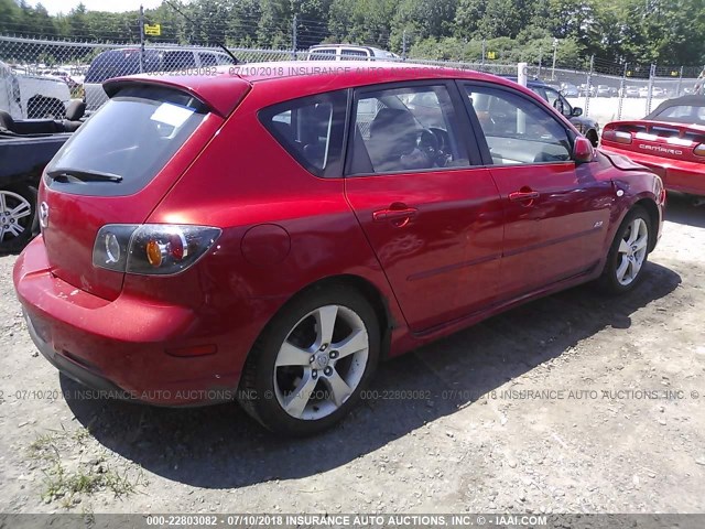 JM1BK143751295600 - 2005 MAZDA 3 HATCHBACK RED photo 4