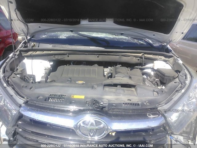 5TDJKRFH4FS144253 - 2015 TOYOTA HIGHLANDER XLE თეთრი ფოტო 10