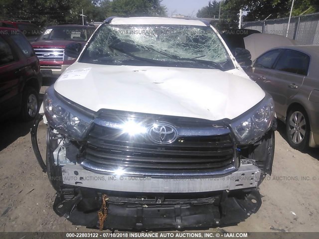 5TDJKRFH4FS144253 - 2015 TOYOTA HIGHLANDER XLE თეთრი ფოტო 6