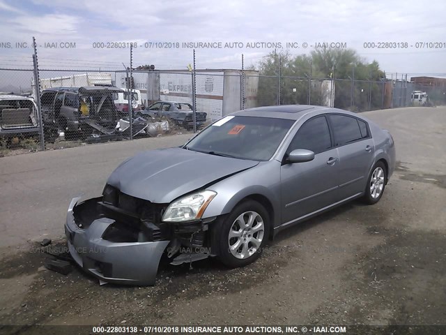 1N4BA41E38C822704 - 2008 NISSAN MAXIMA SE/SL SILVER photo 2