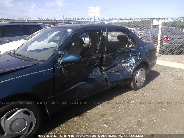 1NXBR18E2WZ029050 - 1998 TOYOTA COROLLA VE/CE/LE GREEN photo 6