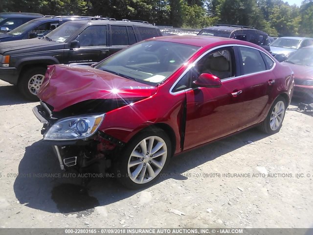 1G4PR5SK8E4137473 - 2014 BUICK VERANO CONVENIENCE RED photo 2