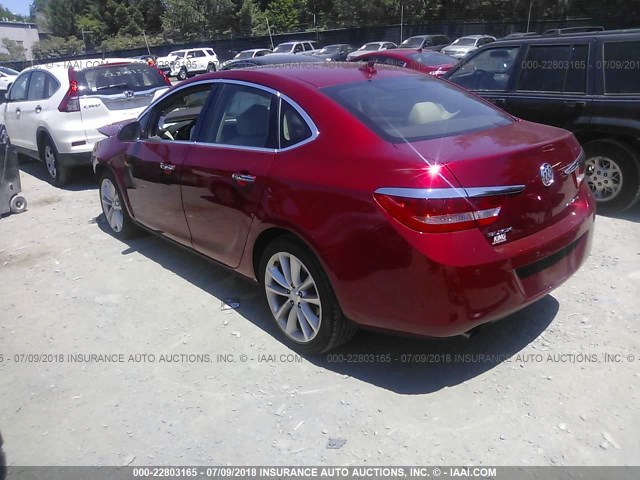 1G4PR5SK8E4137473 - 2014 BUICK VERANO CONVENIENCE RED photo 3