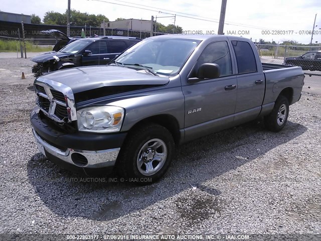 1D7HA18K28J137481 - 2008 DODGE RAM 1500 ST GRAY photo 2