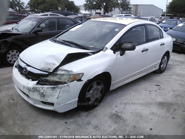 2HGFA16319H526663 - 2009 HONDA CIVIC VP WHITE photo 2