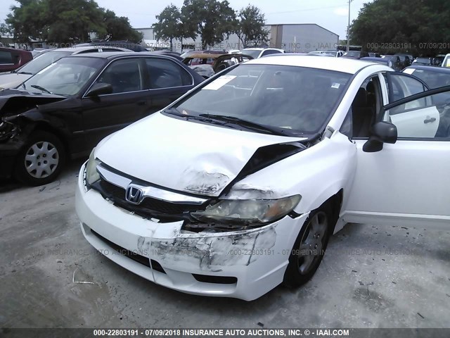 2HGFA16319H526663 - 2009 HONDA CIVIC VP WHITE photo 6