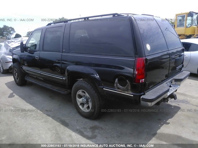 1GNGK26J4XJ450007 - 1999 CHEVROLET SUBURBAN K2500 BLACK photo 3