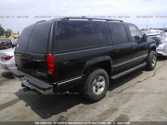 1GNGK26J4XJ450007 - 1999 CHEVROLET SUBURBAN K2500 BLACK photo 4