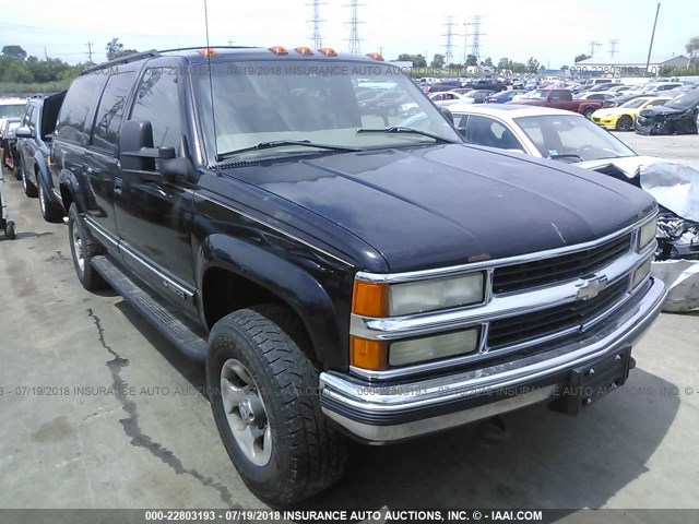 1GNGK26J4XJ450007 - 1999 CHEVROLET SUBURBAN K2500 BLACK photo 6