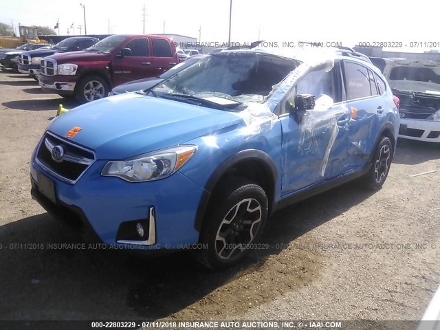 JF2GPABC0G8256384 - 2016 SUBARU CROSSTREK PREMIUM ლურჯი ფოტო 2