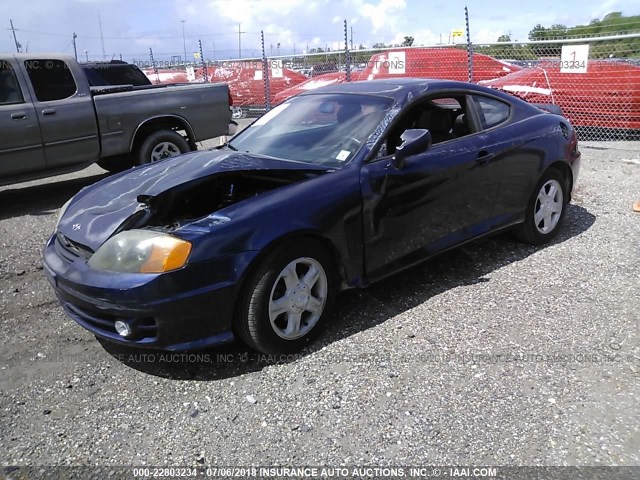 KMHHN65F03U030306 - 2003 HYUNDAI TIBURON GT BLACK photo 2