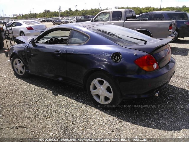 KMHHN65F03U030306 - 2003 HYUNDAI TIBURON GT BLACK photo 3