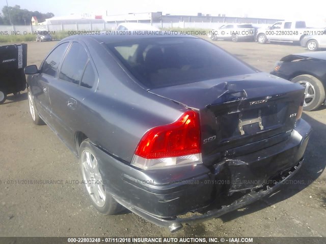 YV1RS592962538500 - 2006 VOLVO S60 2.5T GRAY photo 3