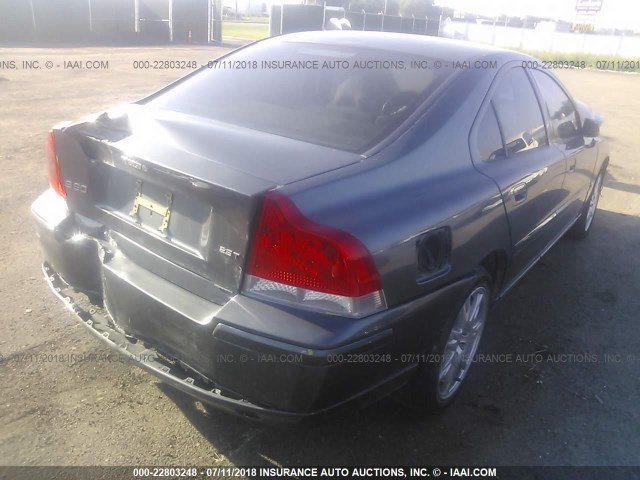 YV1RS592962538500 - 2006 VOLVO S60 2.5T GRAY photo 4