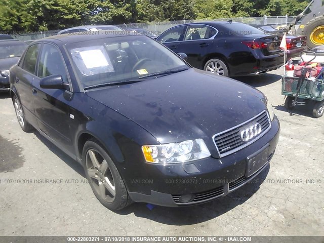 WAULC68E44A096784 - 2004 AUDI A4 1.8T QUATTRO BLACK photo 1