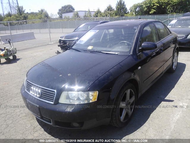 WAULC68E44A096784 - 2004 AUDI A4 1.8T QUATTRO BLACK photo 2