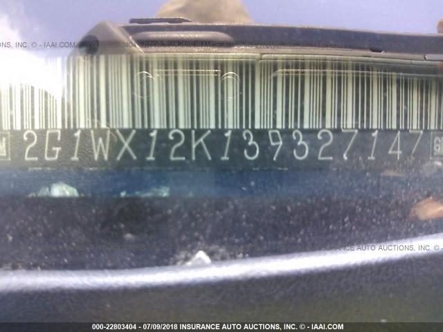 2G1WX12K139327147 - 2003 CHEVROLET MONTE CARLO SS ლურჯი ფოტო 9